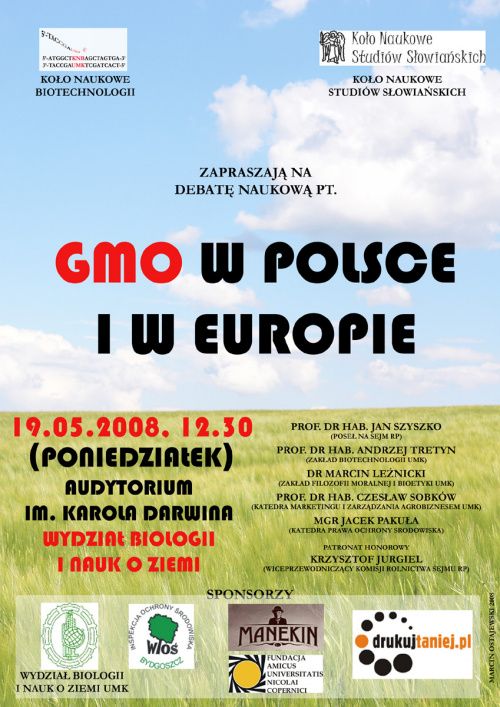 Debata: GMO w Polsce i w Europie